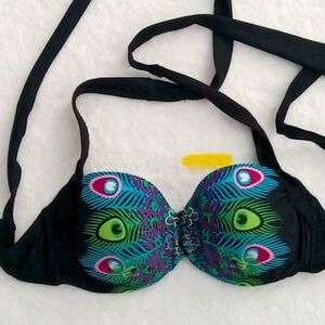 swimsuit pushup bra Venus C cup perfect for my peacock themed pool party
